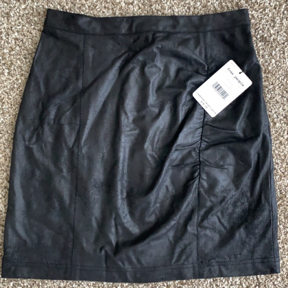 Free People faux leather skirt
